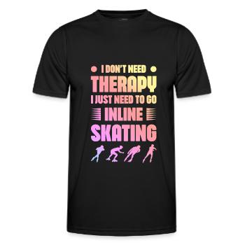 Skate Therapy - Men's Functional T-Shirt - black - Front - AI Model Male 178 dark (178cm)