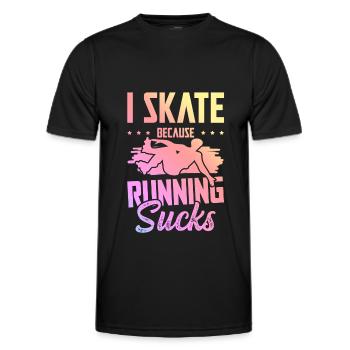 skate skaten - Männer Funktions-T-Shirt - Schwarz - Vorne - AI Model Male 178 dark (178cm)