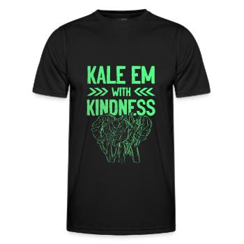 vegan veganer - Männer Funktions-T-Shirt - Schwarz - Vorne - AI Model Male 178 dark (178cm)