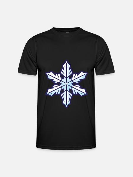 Snowflake Icon Winter - Men's Functional T-Shirt - black