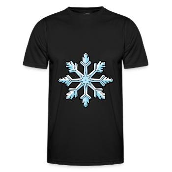 Flocon De Neige, Hiver, Neige - T-shirt sport Homme - noir - Devant - AI Model Male 178 dark (178cm)