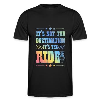 Motorcycle Goal Saying - Men's Functional T-Shirt - black - Front - AI Model Male 178 dark (178cm)