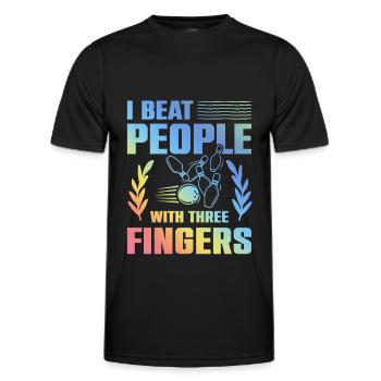 Dicton amusant de bowling - T-shirt sport Homme - noir - Devant - AI Model Male 178 dark (178cm)
