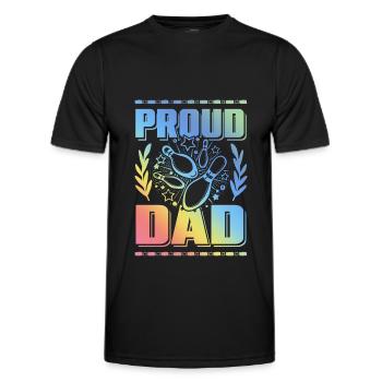 Bowling Papa - Männer Funktions-T-Shirt - Schwarz - Vorne - AI Model Male 178 dark (178cm)