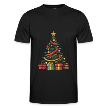 Tanne Xmas Weihnachten - Männer Funktions-T-Shirt - Schwarz - Vorne - AI Model Male 178 dark (178cm)