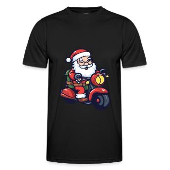 Weihnachtsmann Santa Fahrzeug - Männer Funktions-T-Shirt - Schwarz - Vorne - AI Model Male 178 dark (178cm)