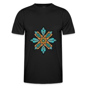 Frost Symbol Schnee Stern Winter - Männer Funktions-T-Shirt - Schwarz - Vorne - AI Model Male 178 dark (178cm)