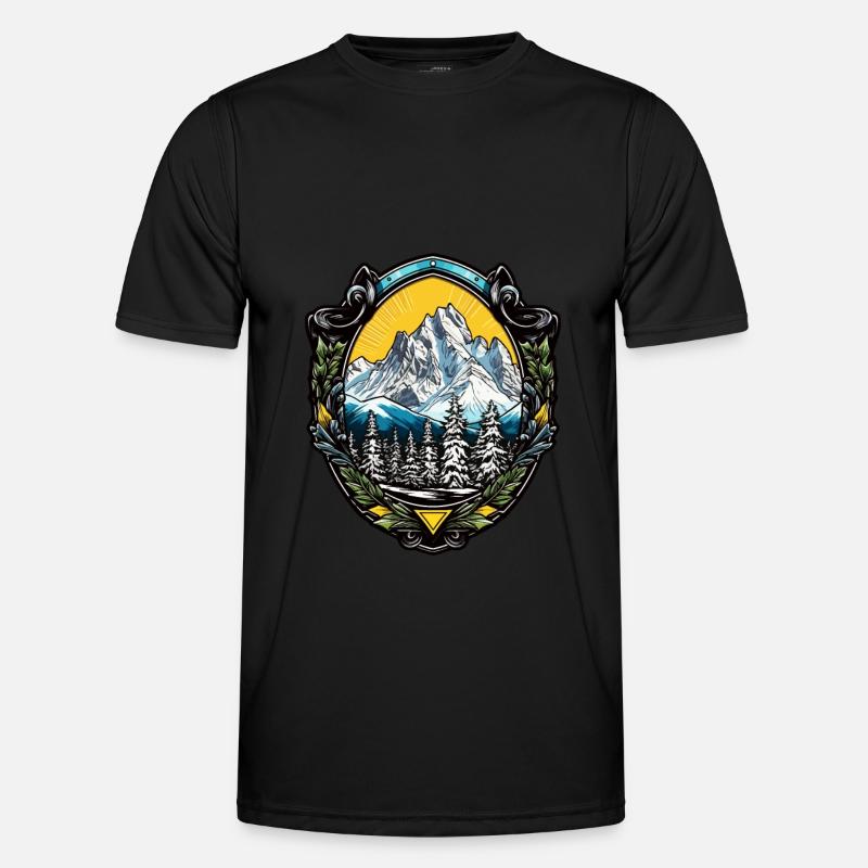 Berge Alpen Männer Funktions-T-Shirt