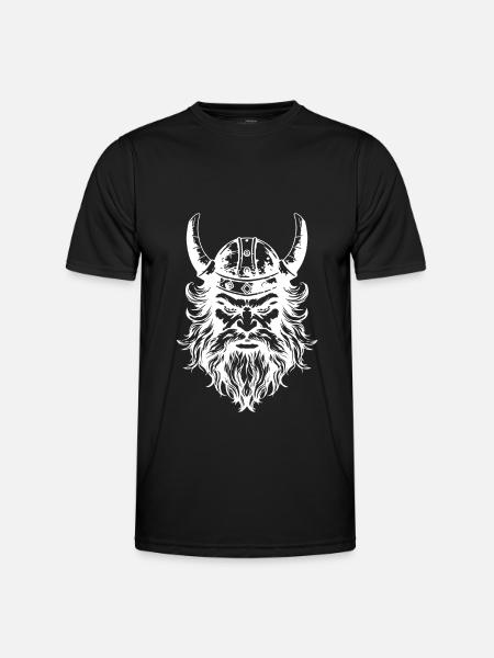 Viking Head Helmet - Men's Functional T-Shirt - black