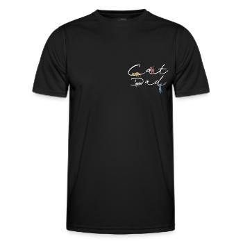 Cat-Dad! Cat Dad Retro Vintage Style Cats - Men's Functional T-Shirt - black - Front - AI Model Male 178 dark (178cm)