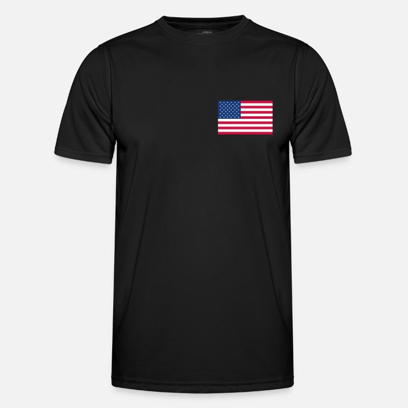 drapeau américain T-shirt sport Homme