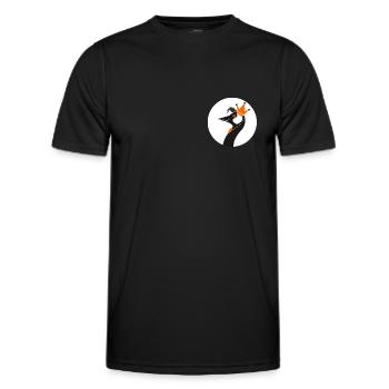Grue - T-shirt sport Homme - noir - Devant - AI Model Male 178 dark (178cm)