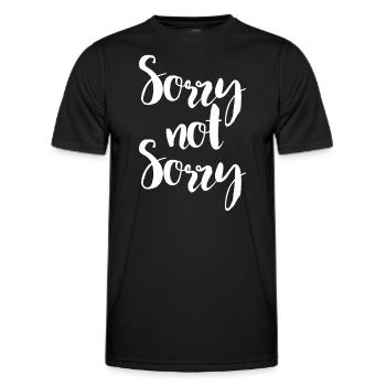 Sorry Not Sorry - Funny Sarcastic Quote Apparel - Men's Functional T-Shirt - black - Front - AI Model Male 178 dark (178cm)