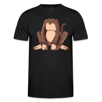Easy Monkey Costume Monkey Body Headless Monkey Co - Men's Functional T-Shirt - black - Front - AI Model Male 178 dark (178cm)