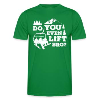 Drôle de ski Soulevez-vous même Bro Ski Giftdo you e - T-shirt sport Homme - vert - Devant - AI Model Male 178 dark (178cm)