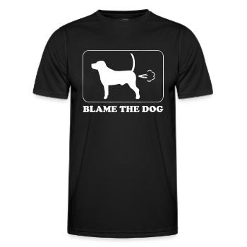 Blame the Dog - Funny Dog Fart - Dog Owner - Men's Functional T-Shirt - black - Front - AI Model Male 178 dark (178cm)