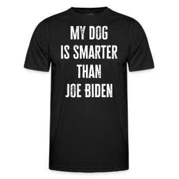 Mon chien est plus intelligent que Joe Biden Drôle républicain - T-shirt sport Homme - noir - Devant - AI Model Male 178 dark (178cm)