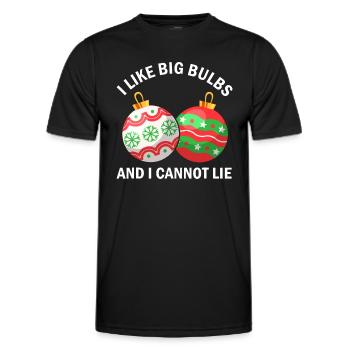 J'aime les gros bulbes - J'aime Noël épais et épicé - T-shirt sport Homme - noir - Devant - AI Model Male 178 dark (178cm)