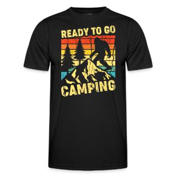 Prêt à partir Camping Funny Bigfoot Campingcampersca - T-shirt sport Homme - noir - Devant - AI Model Male 178 dark (178cm)