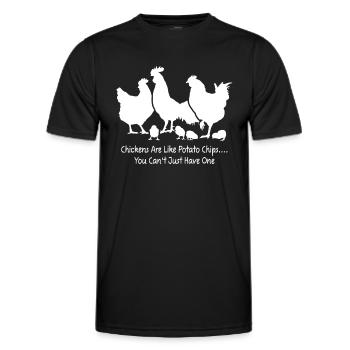 Hen Humor Lustige Kinder Hühnerhemden für Chicken Lo - Männer Funktions-T-Shirt - Schwarz - Vorne - AI Model Male 178 dark (178cm)