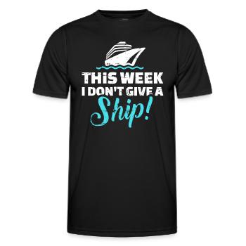 Kreuzfahrt diese Woche Ich gebe kein Schiff - Männer Funktions-T-Shirt - Schwarz - Vorne - AI Model Male 178 dark (178cm)