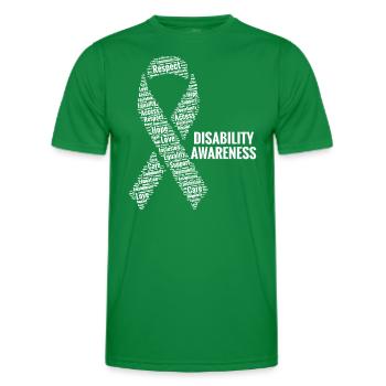 Disability Awareness Respect Access Care Advocacy - Men's Functional T-Shirt - kelly green - Front - AI Model Male 178 dark (178cm)