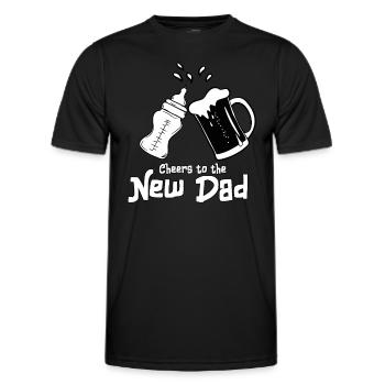 1st Time Dad Apparel for Dad to be - Men's Functional T-Shirt - black - Front - AI Model Male 178 dark (178cm)