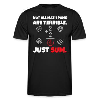 Not All Math Jokes Are Terrible Just Sum - Math Te - Men's Functional T-Shirt - black - Front - AI Model Male 178 dark (178cm)