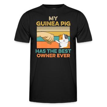 Piggy Zitat für ein Meerschweinchen Loverguinea Schweinemädchen - Männer Funktions-T-Shirt - Schwarz - Vorne - AI Model Male 178 dark (178cm)