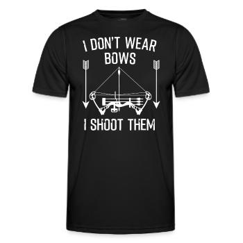 Funny Archery Designs For Men Father Shooting Fans - Men's Functional T-Shirt - black - Front - AI Model Male 178 dark (178cm)