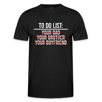 To Do List Your Dad Shirt MATCHING WITH To Do List - Men's Functional T-Shirt - black - Front - AI Model Male 178 dark (178cm)
