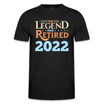 Retraite Drôle de légende a pris sa retraite depuis 2022 Papa - T-shirt sport Homme - noir - Devant - AI Model Male 178 dark (178cm)