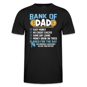 Bank Of Dad - Männer Funktions-T-Shirt - Schwarz - Vorne - AI Model Male 178 dark (178cm)