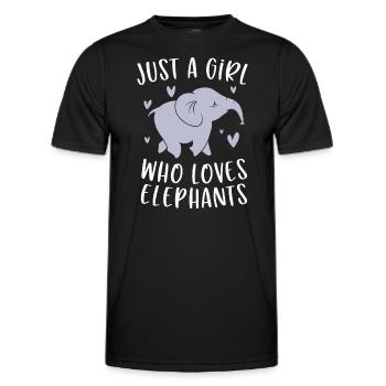 Juste une fille qui aime les éléphants Gif drôle d’éléphant - T-shirt sport Homme - noir - Devant - AI Model Male 178 dark (178cm)