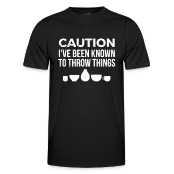 Drôles de céramique de poterie que j’ai été connu pour jeter - T-shirt sport Homme - noir - Devant - AI Model Male 178 dark (178cm)