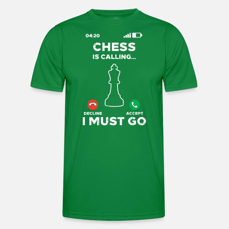 Chess Is Calling I Must Go Funny Player Master Men Men's Functional T-Shirt