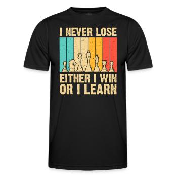 Cool Chess Lover Art For Men Women Kid Novelty Che - Men's Functional T-Shirt - black - Front - AI Model Male 178 dark (178cm)