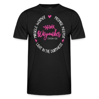 Waymaker Miracle Worker Promise Keeper Ésaïe 42:1 - T-shirt sport Homme - noir - Devant - AI Model Male 178 dark (178cm)