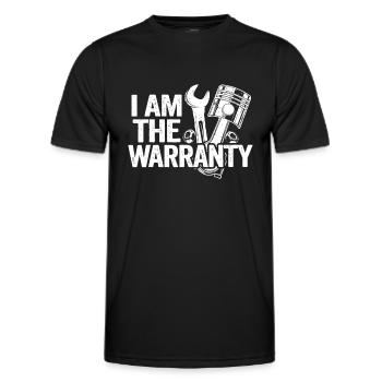 Ich bin der Garantie-Rennwagen-Teile-Reparatur-Typ Lustig - Männer Funktions-T-Shirt - Schwarz - Vorne - AI Model Male 178 dark (178cm)