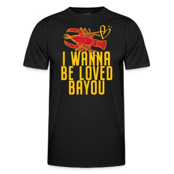 Écrevisse Je veux être aimé Bayou Écrevisse Écrevisse - T-shirt sport Homme - noir - Devant - AI Model Male 178 dark (178cm)