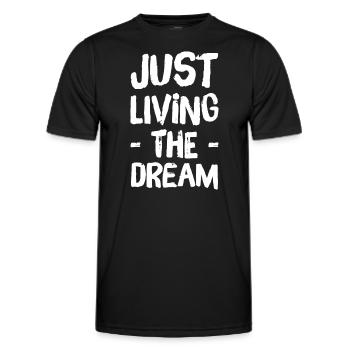 Vivre le rêve - T-shirt sport Homme - noir - Devant - AI Model Male 178 dark (178cm)