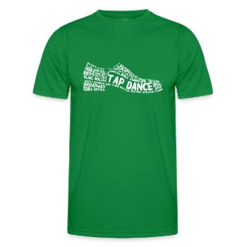 Tap Dance Never Too Late - Tap Dancer Outfit Funny - Men's Functional T-Shirt - kelly green - Front - AI Model Male 178 dark (178cm)