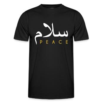 Salam Peace Calligraphie arabe - T-shirt sport Homme - noir - Devant - AI Model Male 178 dark (178cm)