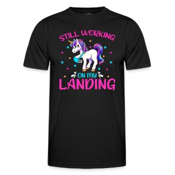 Lustig arbeitet immer noch an meiner Landeverletzung gebrochen Le - Männer Funktions-T-Shirt - Schwarz - Vorne - AI Model Male 178 dark (178cm)