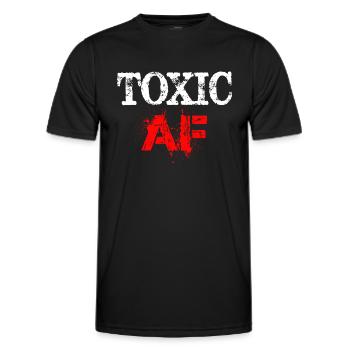 Funny-Toxic AF-Gift For Toxic-People Friends-Men W - Men's Functional T-Shirt - black - Front - AI Model Male 178 dark (178cm)