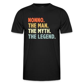 Nonno The Man Myth Legend Father’s day gift for Da - Men's Functional T-Shirt - black - Front - AI Model Male 178 dark (178cm)