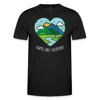 Tag der Erde Jeden 22. April Umweltschützer Gif - Männer Funktions-T-Shirt - Schwarz - Vorne - AI Model Male 178 dark (178cm)