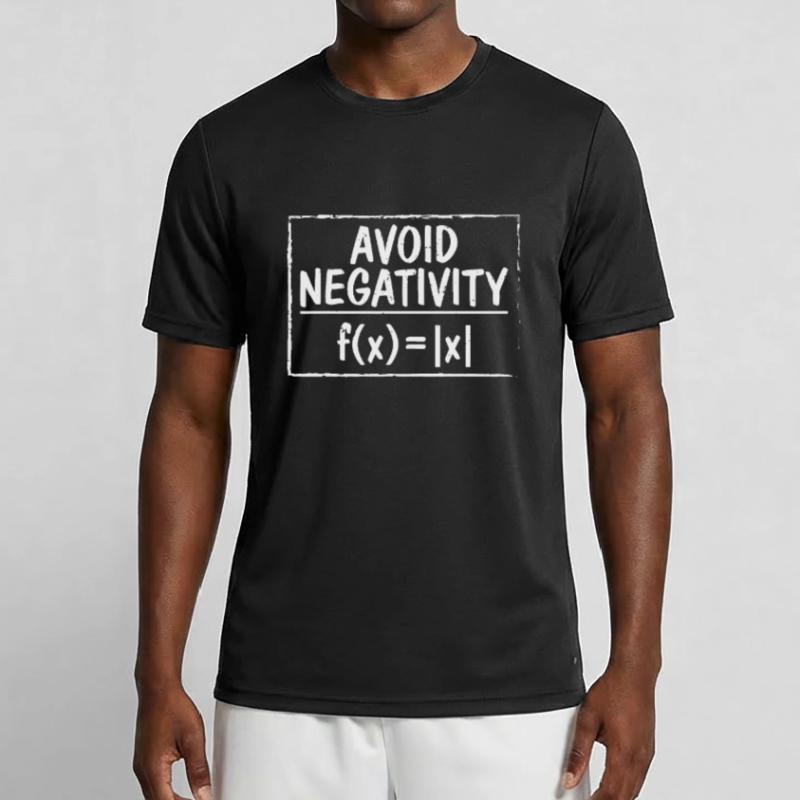 Avoid Negativity Funny Math Problem Engineeravoid Men's Functional T-Shirt