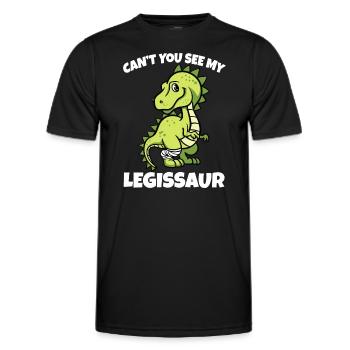 Leggisaurier gebrochene Beinknochen Verletzung Dinosaurier erholen - Männer Funktions-T-Shirt - Schwarz - Vorne - AI Model Male 178 dark (178cm)