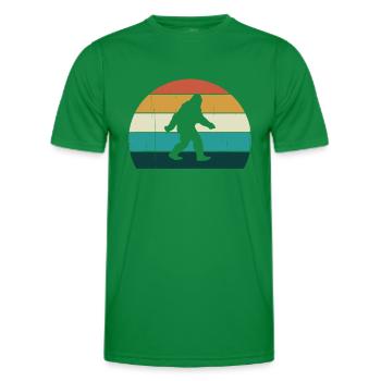 Retro Big Foot - Cool Sunset Bigfoot Lovers Cadeau - T-shirt sport Homme - vert - Devant - AI Model Male 178 dark (178cm)